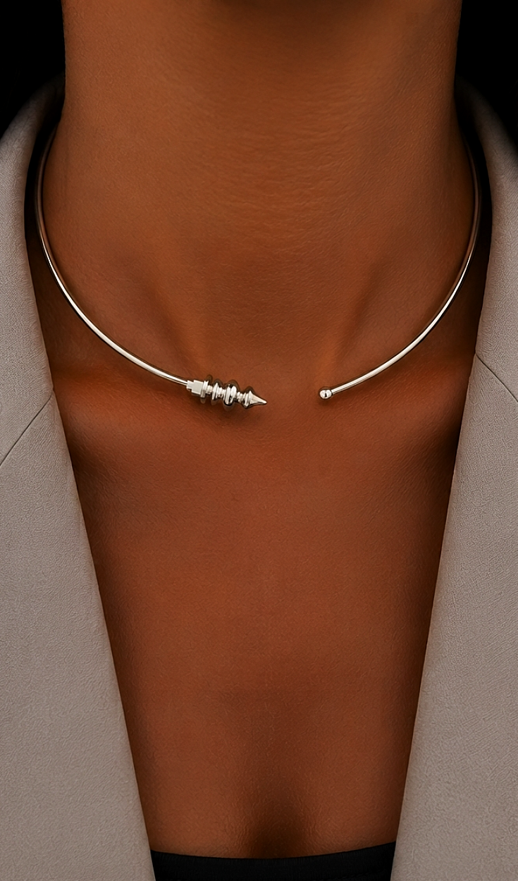 Ceni Choker — Silver